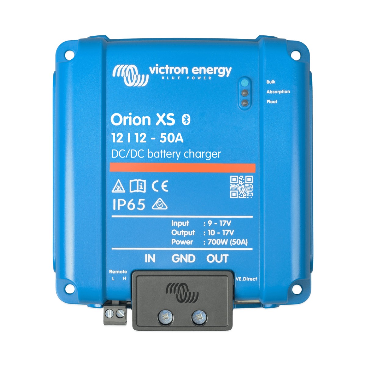 Orion XS 12/12-50 A / Cargador de Baterías CC-CC / 50 A 12 V / IP65 / Compatibilidad Alternador Inteligente / Para Bancos de Baterías de 500 Ah