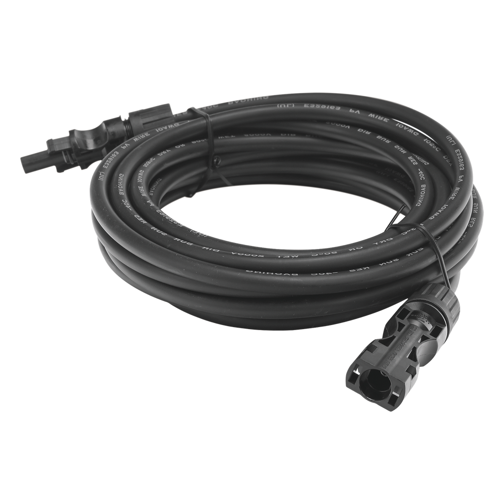 Cable Fotovoltaico 2.5 m, Negro, Calibre 10 AWG con Terminales MC4 en Ambos Extremos