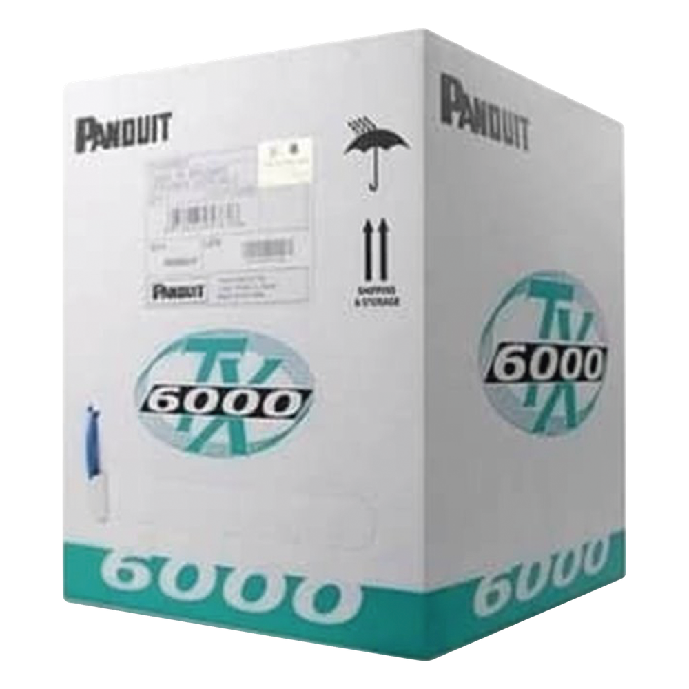 Bobina de Cable UTP 305 Metros (1000 Pies) de Cobre, TX6000™ PanNet, Reelex, Blanco, Categoría 6 Mejorado (23 AWG), LSZH (Bajo Humo, Cero Halógenos), de 4 Pares