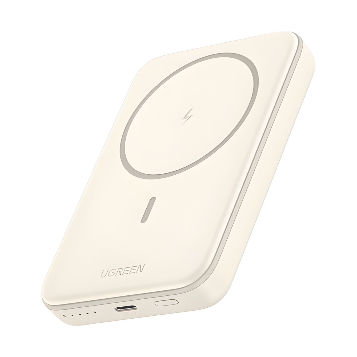 Power Bank MagSafe de 10000mAh | 20W | Carga Inalámbrica y por Cable USB-C | Sistema de Protección Inteligente | Tecnología de Carga Rápida | Ultra Delgado | Ultra ligero | Compatible con iPhone 15/14/13/12 | Color Beige.