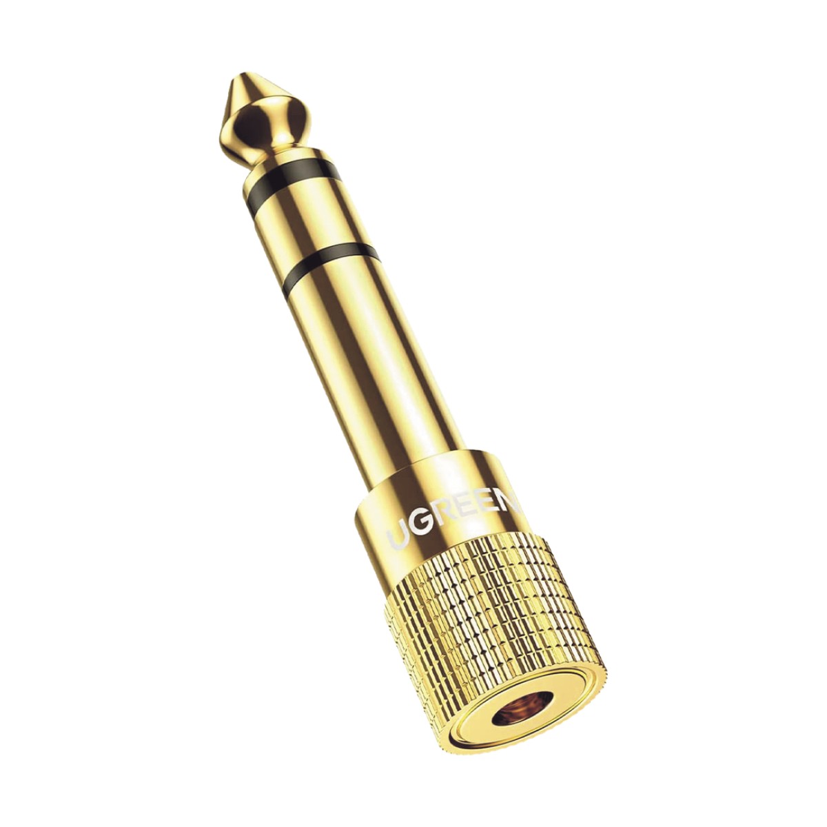 Adaptador (Convertidor) de Audio 3.5mm Hembra a 6.5mm Macho / Plug & Play / Superficie de Rosca Antideslizante / Calidad de sonido sin pérdidas