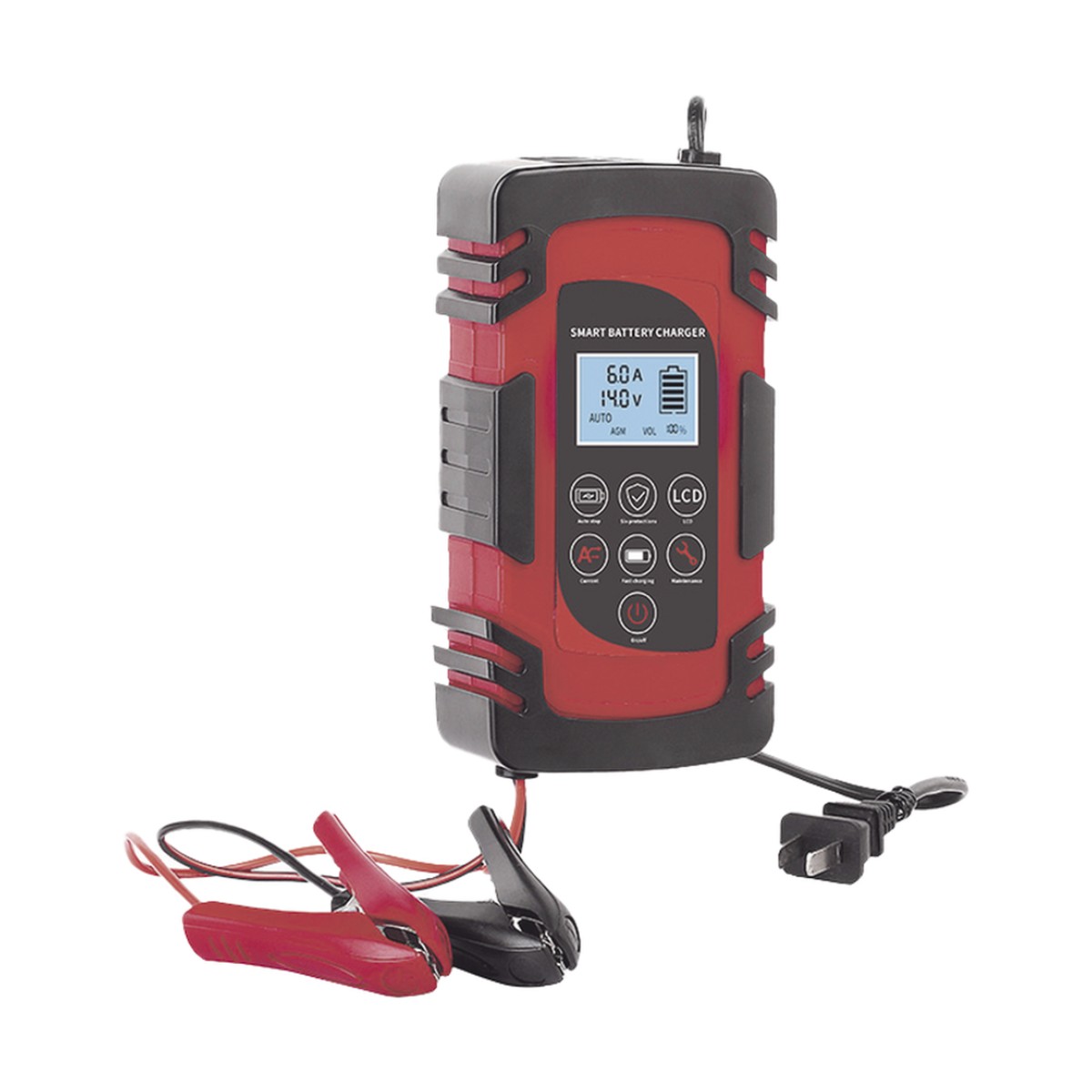 Cargador de Baterías / 12 o 24 Vcc / hasta 40 Ah / 4, 6 o 8 A / Display LCD