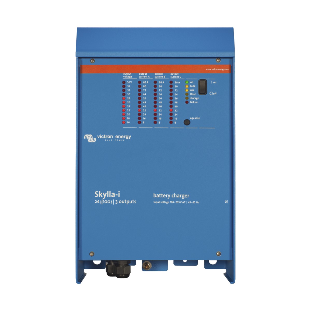 Skylla-i 24/100 / Cargador de Baterías para Ambientes Marinos 24 V, 100 A / Bancos de 500 a 1000 Ah