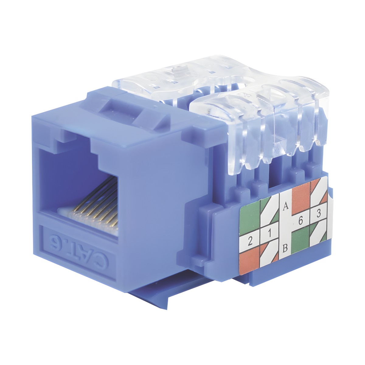 Módulo Jack 110 Cat6, Keystone para Faceplate - Color Azul