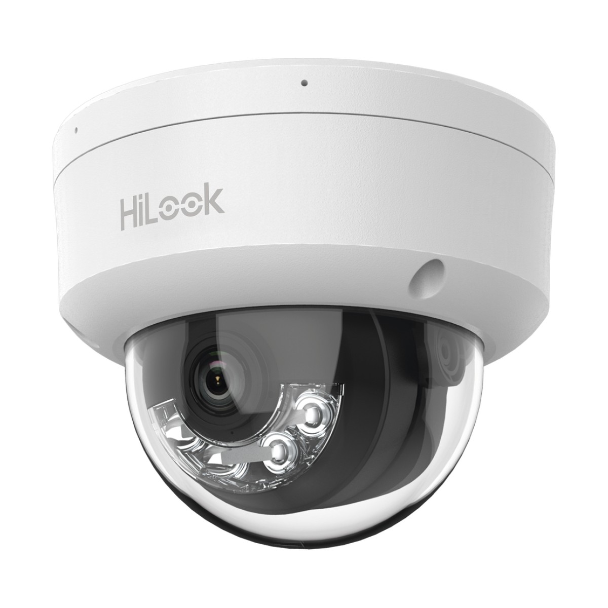 [Dual Light] HiLook Series / Domo IP de 4 Megapixel / Uso en interior / Lente 2.8 mm / 20 mts IR + 20 mts Luz Blanca / Micrófono Integrado / ACUSENSE Lite / PoE / dWDR / H.265+ / ONVIF