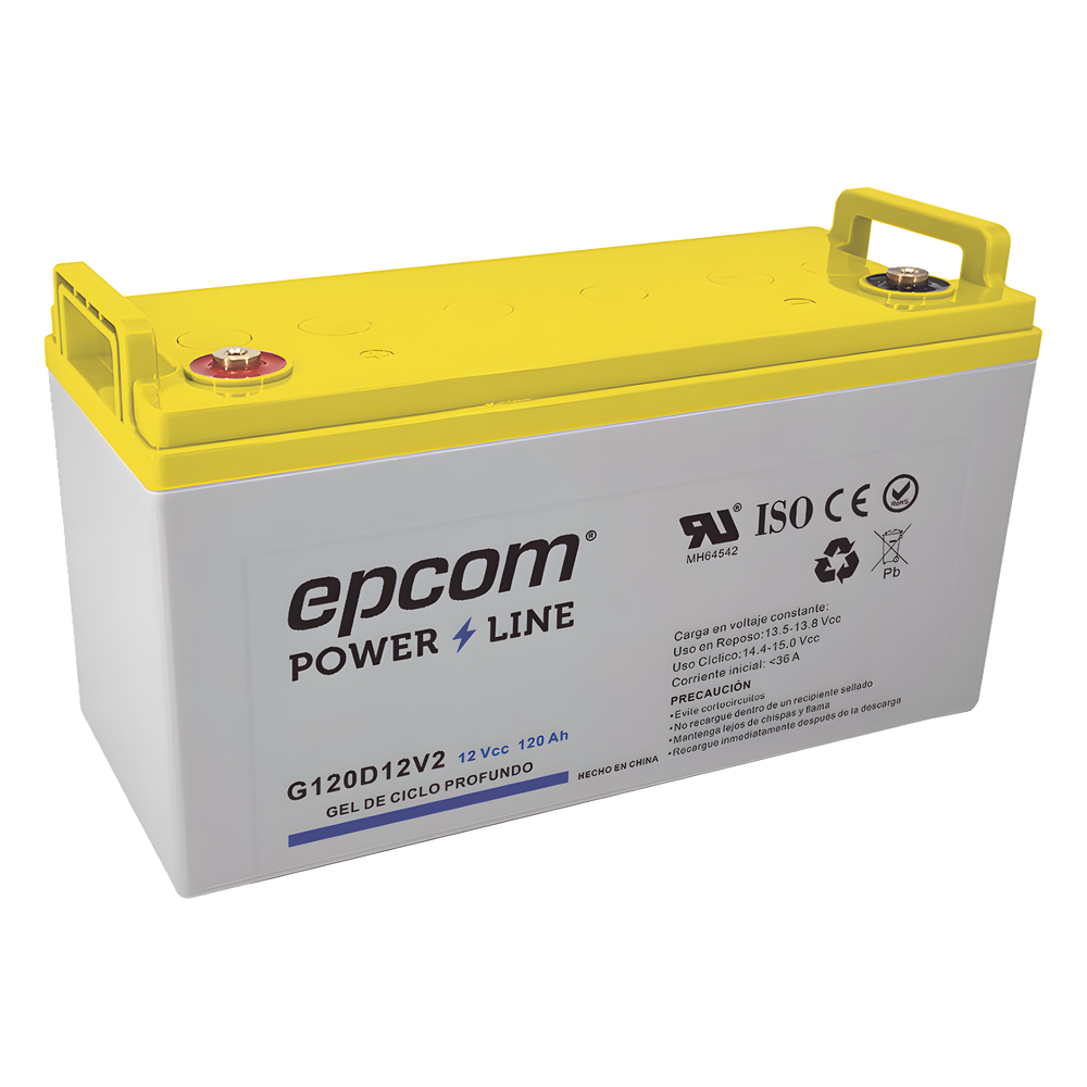 Batería GEL Ciclo Profundo / 12 Vcc / 120 Ah / Aplicaciones Fotovoltaicas y de Respaldo