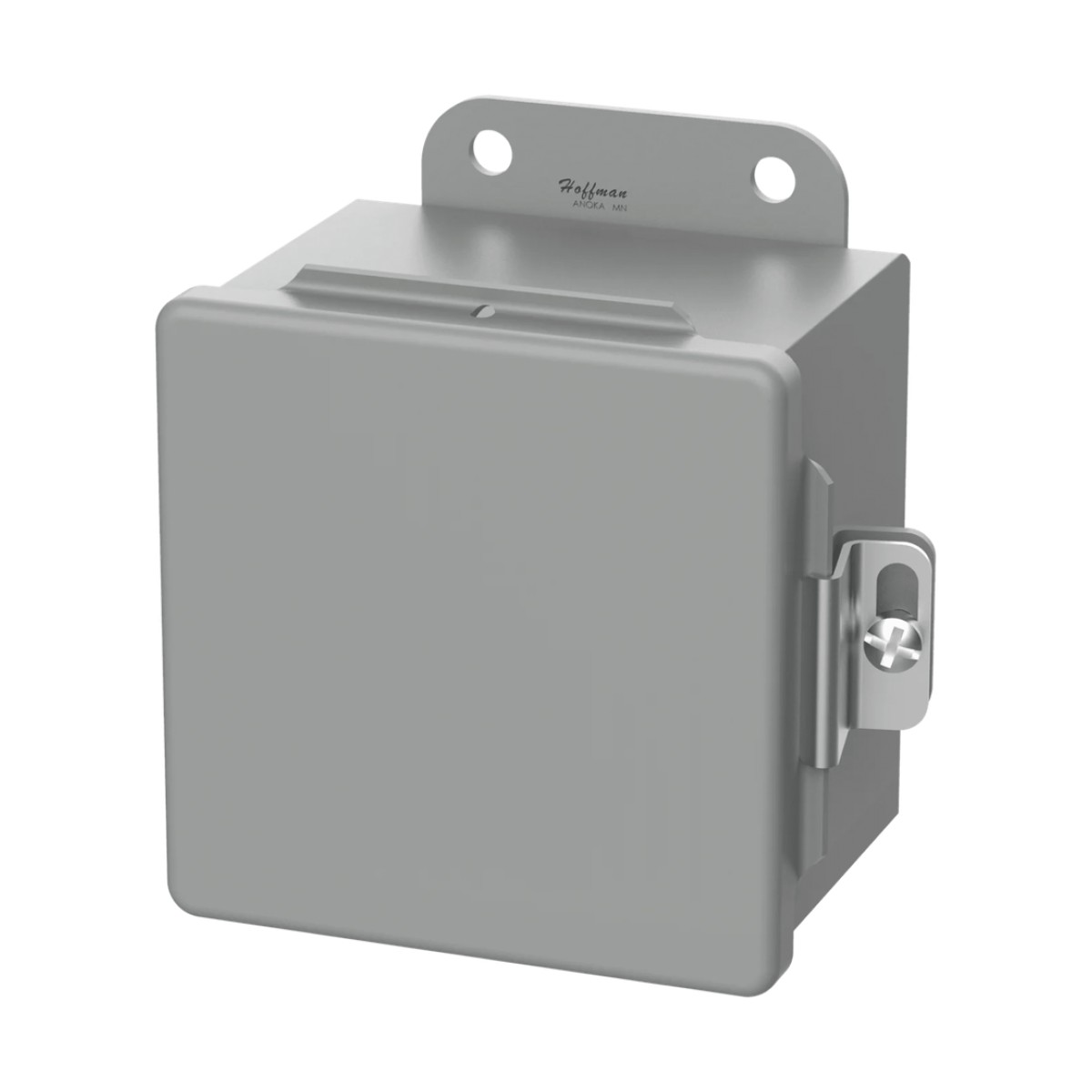 Gabinete de Bisagra Continua CH / NEMA Tipo 12 / 16 x 14 x 6 in (406 x 356 x 152 mm) / Acero Dulce / Gris ANSI 61 / Abrazaderas Atornilladas / Montaje en Pared