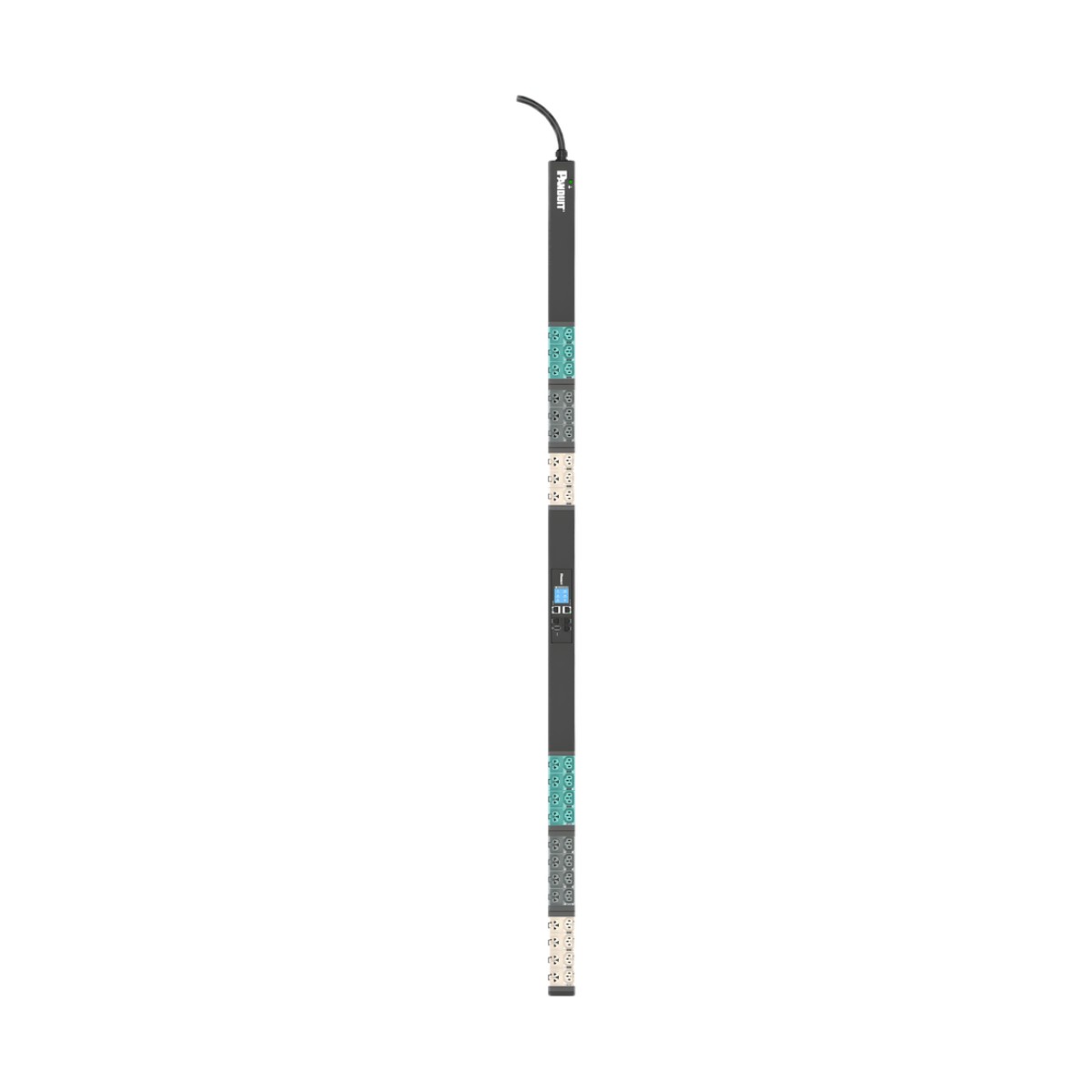 PDU EL2P Inteligente Monitoreable (MI) para Distribución de Energía, Enchufe de Entrada IEC 60309 3P+N+E 6h 16A (IP44), 21 Salidas C13/C15 y 21 C13/C15/C19/C21, de Instalación Vertical, 230 Vca, 16 Amp