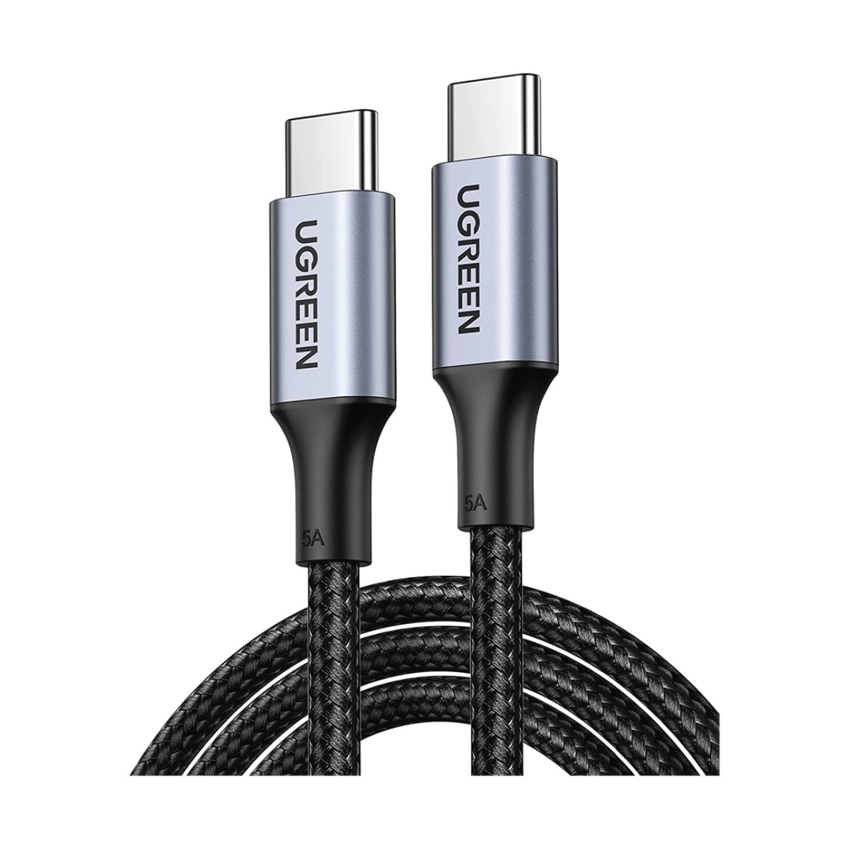 Cable USB-C a USB-C | 1 Metro | Carga Rápida de hasta 100W | Transferencia de datos 480 Mbps | PD3.0 | QC4.0/3.0/2.0 | FPC | AFC | Protección Integrada| Caja de Aluminio | Nylon Trenzado | Amplia Compatibilidad | Color Negro.
