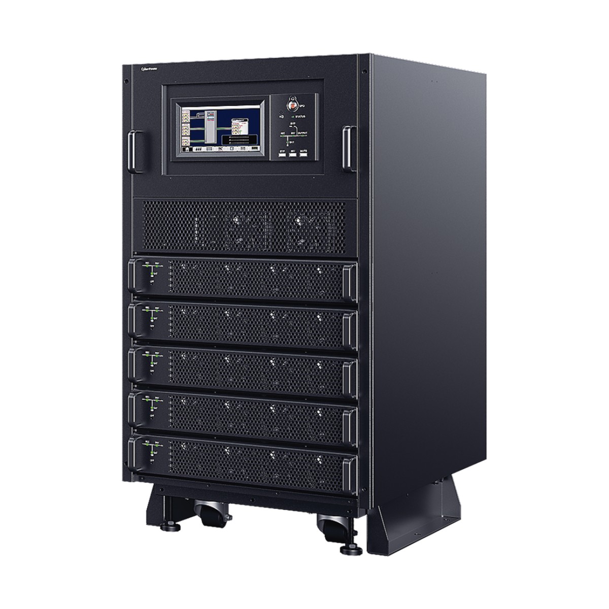 UPS Modular Trifásico Escalable de 40 kVA/40 kW, Topología Online Doble Conversión, Voltaje de 208/220 Vca de L-L, Respaldo de 4 Minutos al 100% de Carga, Incluye Módulo y Banco de Baterías