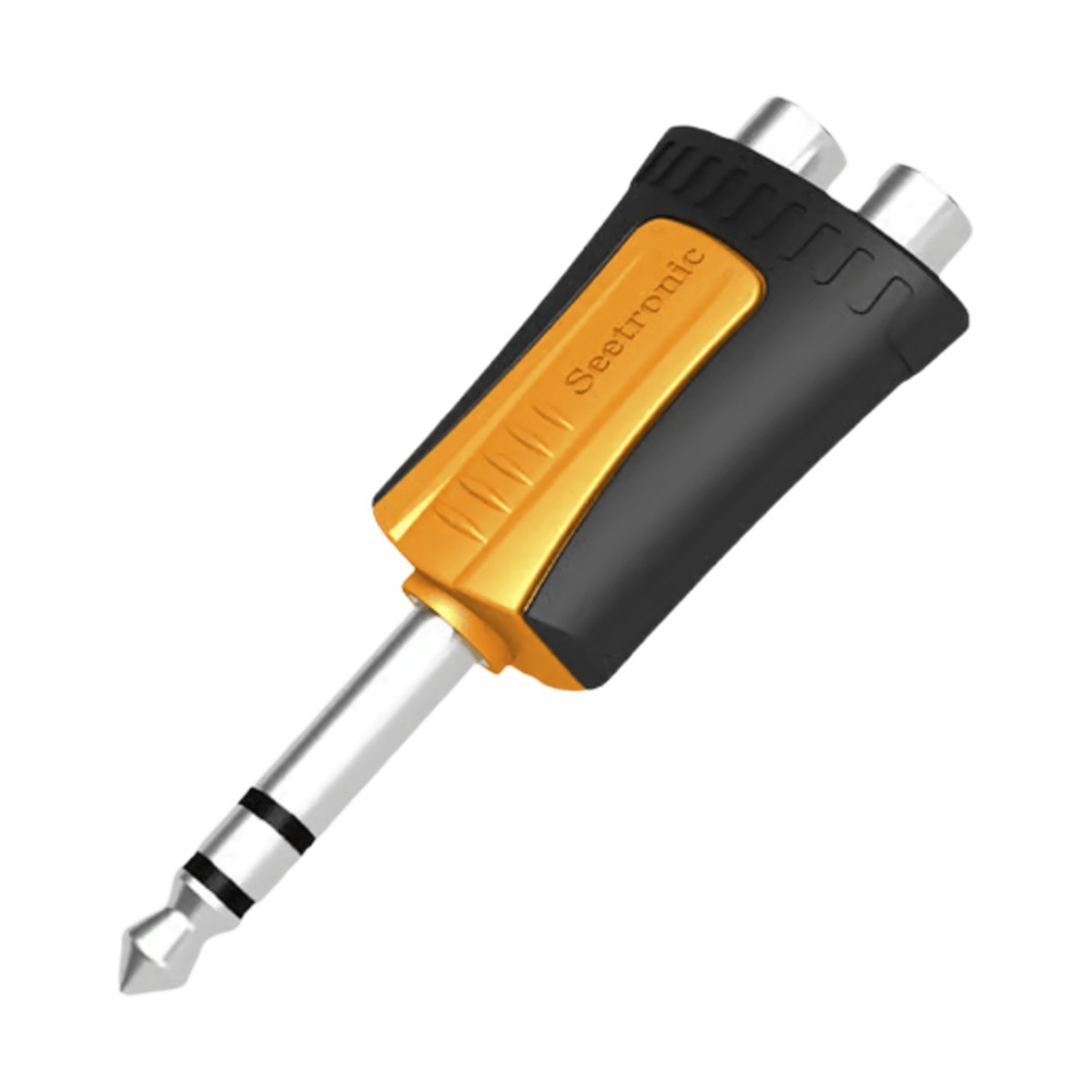 Conector Estéreo |  1/4in - 2 x RCA hembra | Adaptador de Carcasa de Plastico |