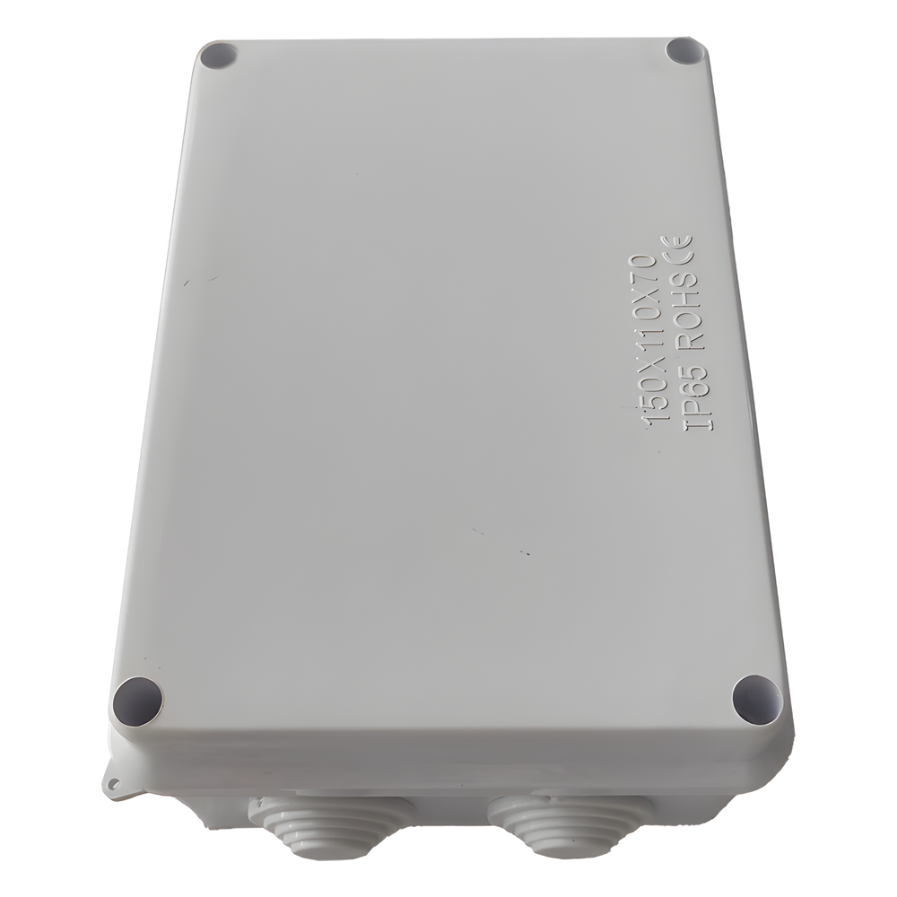 Caja de Derivación-Conexión para Exterior IP65 con 10 Entradas / 150 x 110 x 70 mm (5.9 x 4.3 x 2.8 in) / Sellado Seguro con Empaque + 4 Tornillos / Resiste Agua, Polvo y Sol Directo