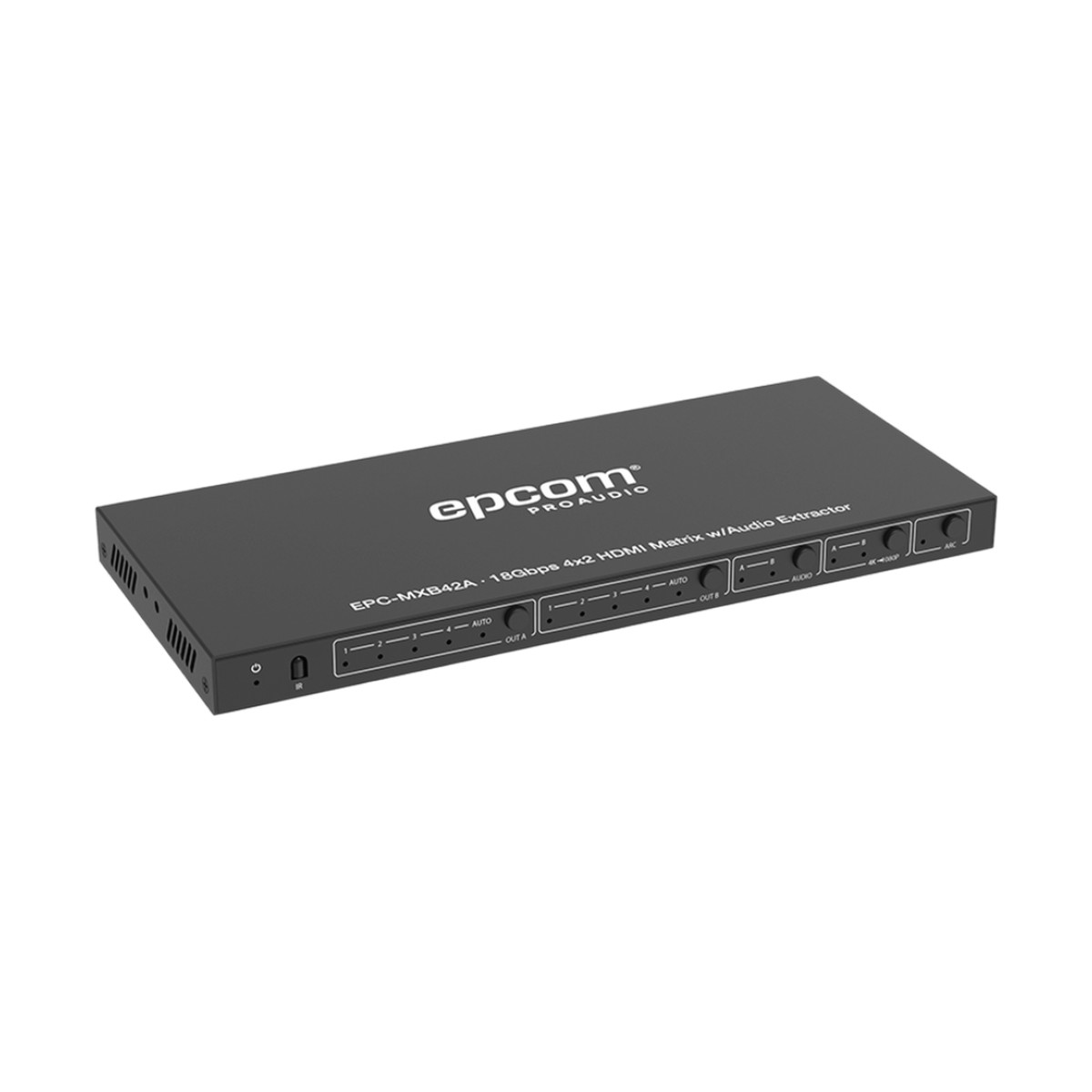 Matricial HDMI | 4x2 | 4K2K@60Hz | HDR | YCbCr 4:4:4 | EDID Auto | Extractor de Audio | Salida de audio análoga y digitalizados | HDCP 2.2 | 18 Gbps