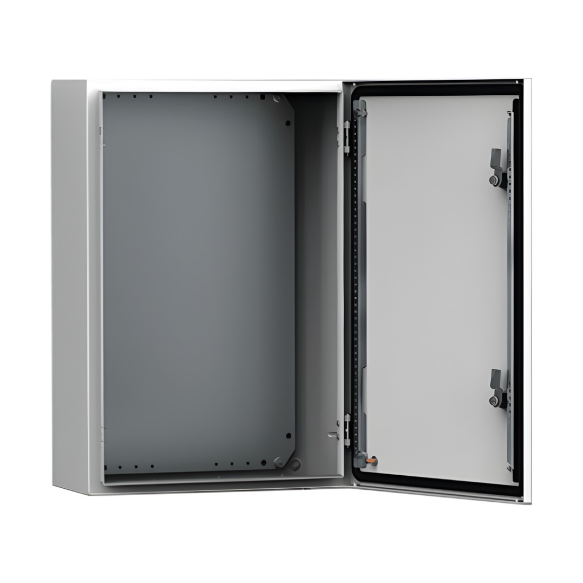 Gabinete de Uso Exterior MAS 600 x 400 x 210 mm (23.62 x 15.75 x 8.27 in) / NEMA 4/12/13 / IP66 / IK10 / Acero Dulce 1.5 mm / Platina de Montaje Incluida / Color Gris Claro