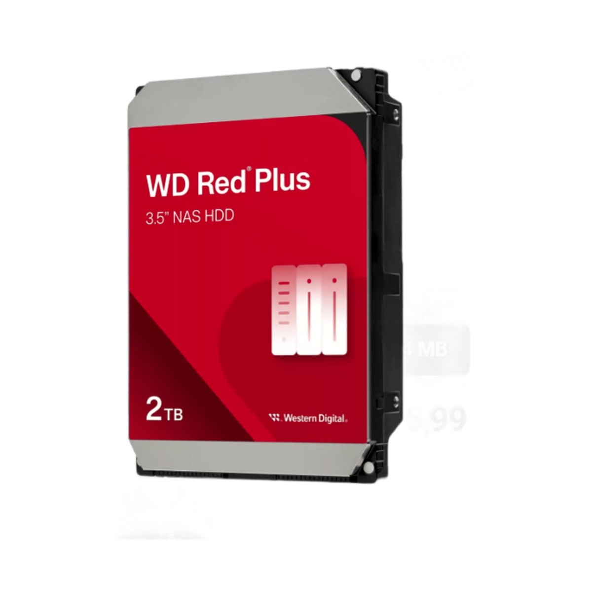 Disco Duro WD RED / 2 TB / 3.5" / 5400 RPM / CMR / 64 MB Caché / 175 MB/s / NASware™ / RAID Optimizado / MTBF 1M Horas