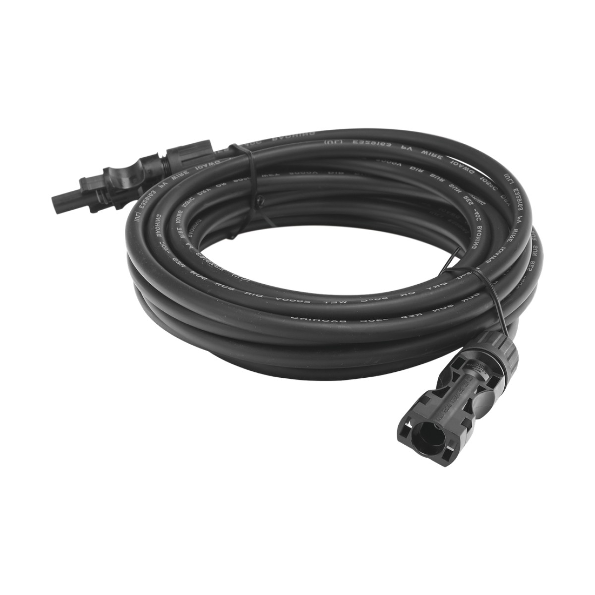 Cable Fotovoltaico 2.5 m, Negro, Calibre 10 AWG con Terminales MC4 en Ambos Extremos