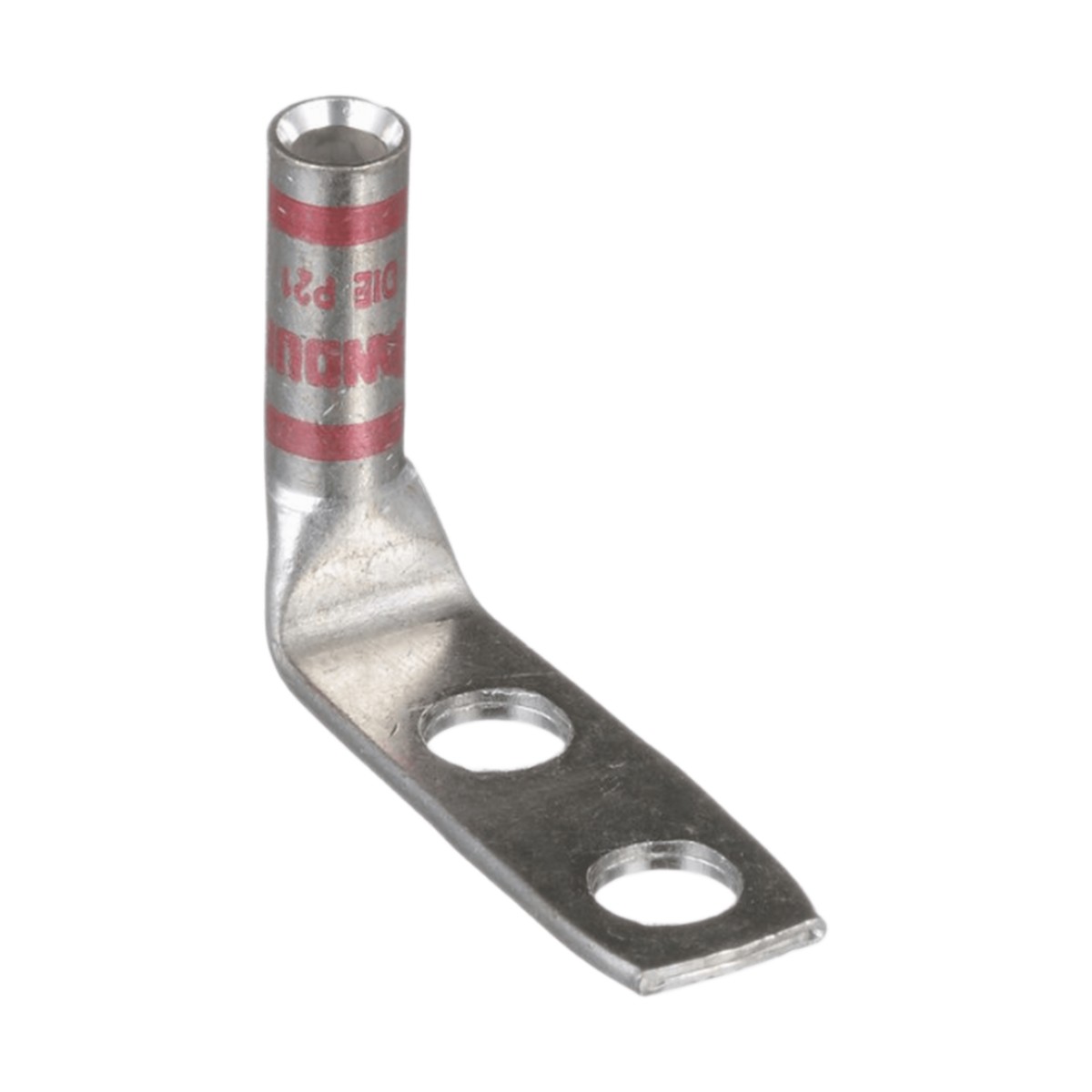 Zapata de compresión LCC8-14AF-L a 90° grados para cal. 8 Awg, Barreno para tornillo prisionero de 1/4, 1 Pz