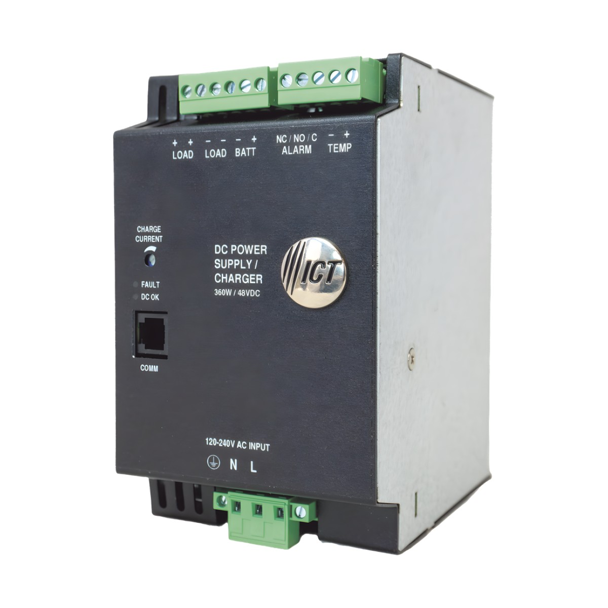 Fuente de Poder Industrial de 480W, salida 24 Vcc, para montaje en riel Din