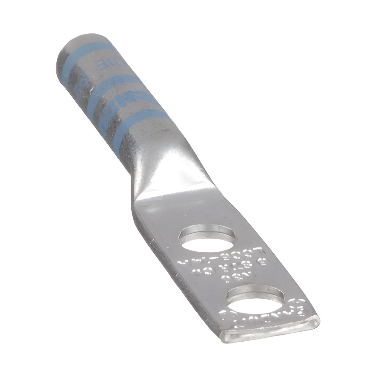 Zapata de compresión LCC6-14A-L para cal. 6 Awg, Doble barreno para tornillo prisionero de 1/4, Espaciado de orificio 16mm, 1 Pz