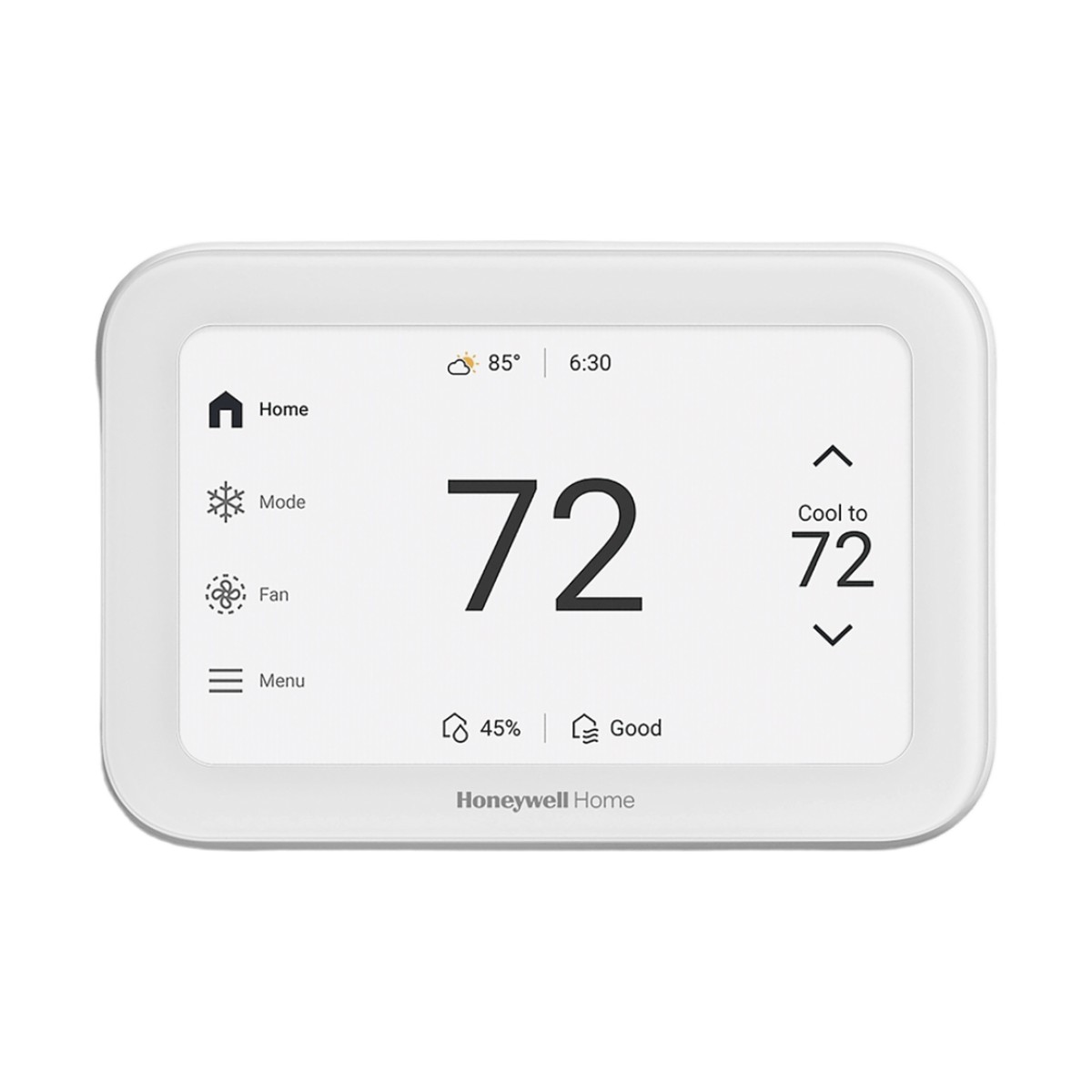 Termostato inteligente con pantalla táctil de 5 pulgadas, control de calidad de aire (IAQ), hasta 4H/2C bomba de calor, Wi-Fi, Bluetooth y Matter, color blanco