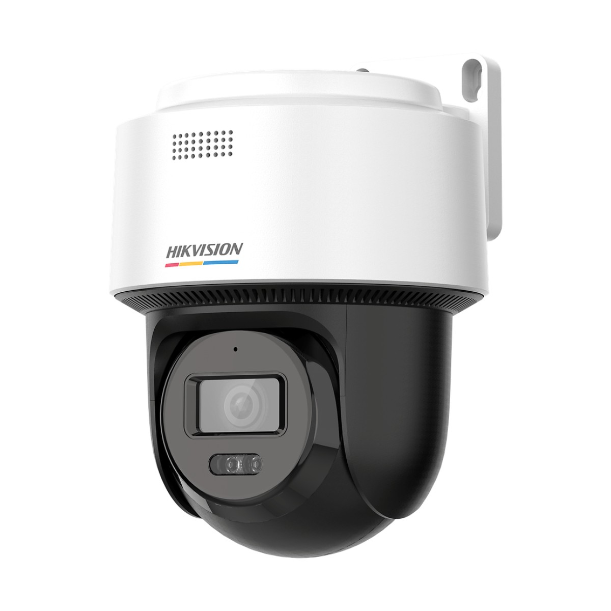 [ColorVu + Dual Light] Cámara Exterior PT TurboHD 3K  / Audio Bidireccional y Sirena / Luz Blanca 40 m / IP66 / -30°C a 60°C / Material Plástico