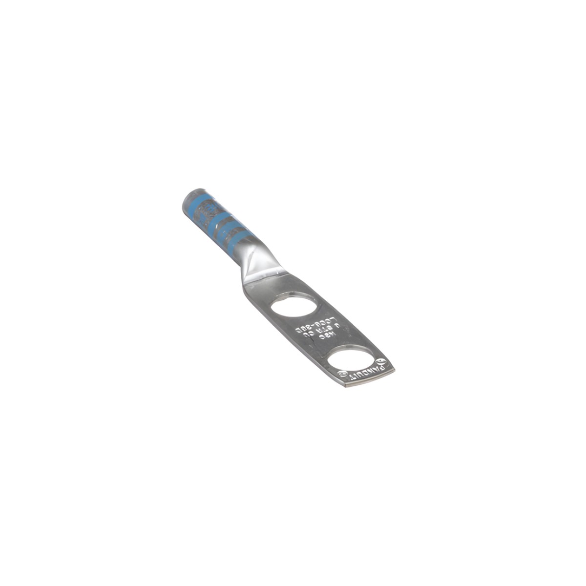 Zapata de compresión LCC6-38D-L para cal. 6 Awg, Doble barreno para tornillo prisionero de 3/8, Espaciado de orificio 25.4mm, 1 Pz