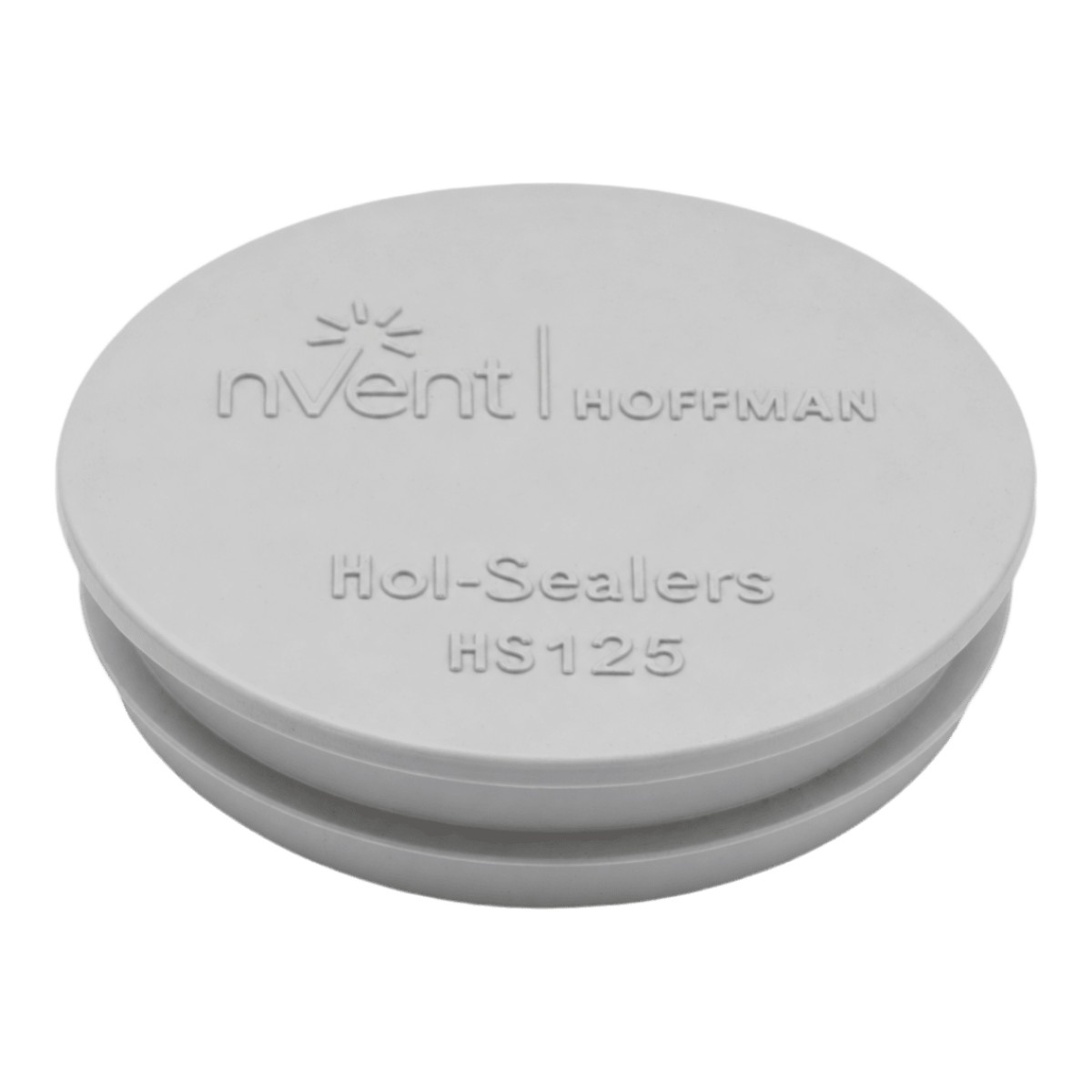 Sello de Orificio Hol-Sealer / 48 mm (1.88 in) Diámetro / Cubre Orificios hasta 35 mm (1.38 in) / Acero Dulce Calibre 16 / Gris Claro RAL 7035 / UL 508A / IP66