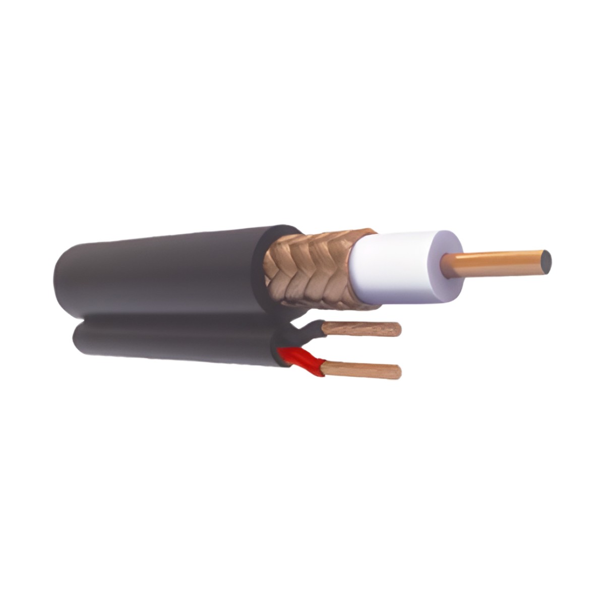 Bobina de 305 Metros (1000 Pies) de Cable RG59 Siamés, Malla de Cobre y Aluminio, CCA, Hecho en México, Optimizado para HD, Para Uso en Intemperie.