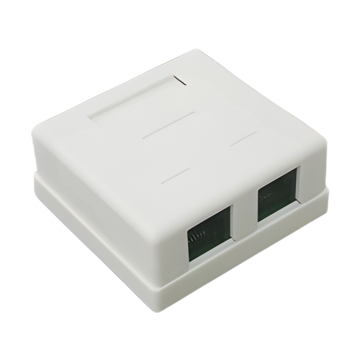 Caja de Pared con Jack UTP Cat5e y Jack RJ11 Telefónico