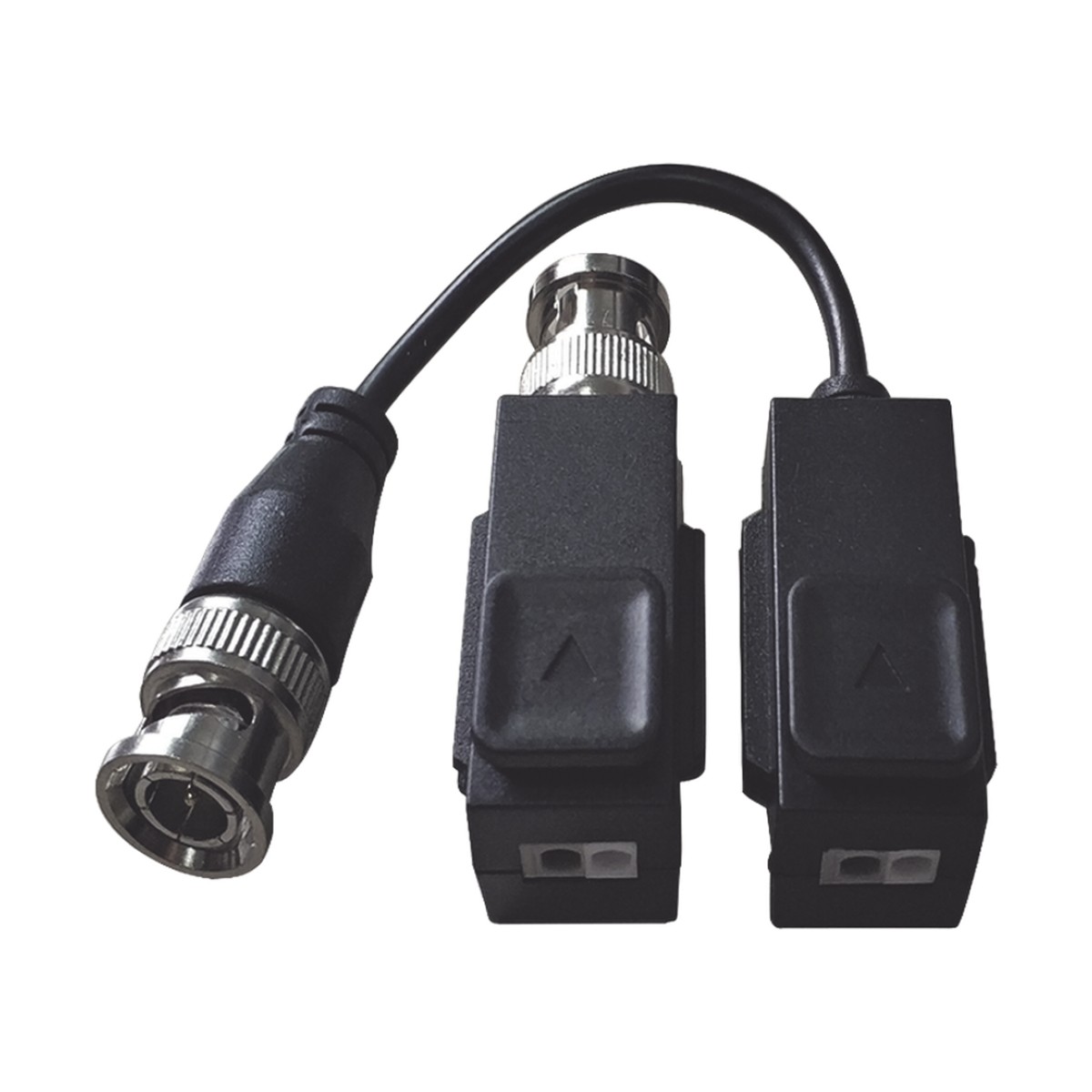Kit de Transceptor (Balluns) TURBOHD con Boton Push / Hasta 8 MP (4K) / 100% Cobre / Soporta HD-TVI / AHD / CVI / CVBS / Audio por Coaxitron / Datos para Menu de Configurar de Cámaras
