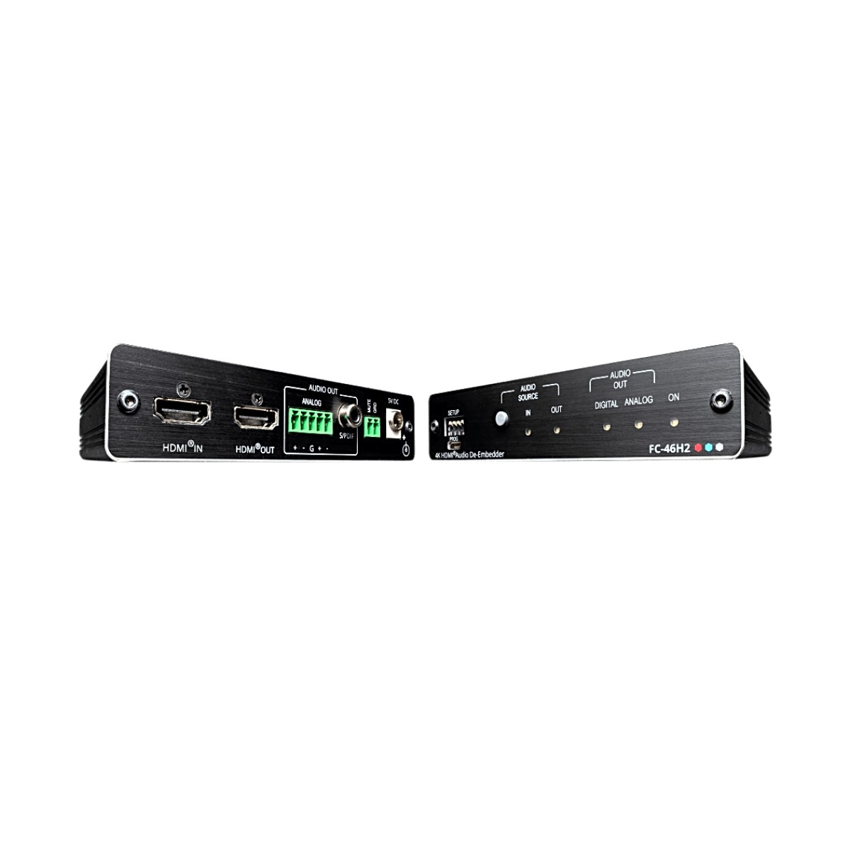 Desembebedor de Audio HDMI Profesional | 4K/60 UHD (4:4:4) | 18 Gbps | HDR | HDCP 2.2 | Salidas S/PDIF y Audio Balanceado | ARC | Gestión EDID Inteligente | Kramer re-Klocking | DigiTOOLS Compacto