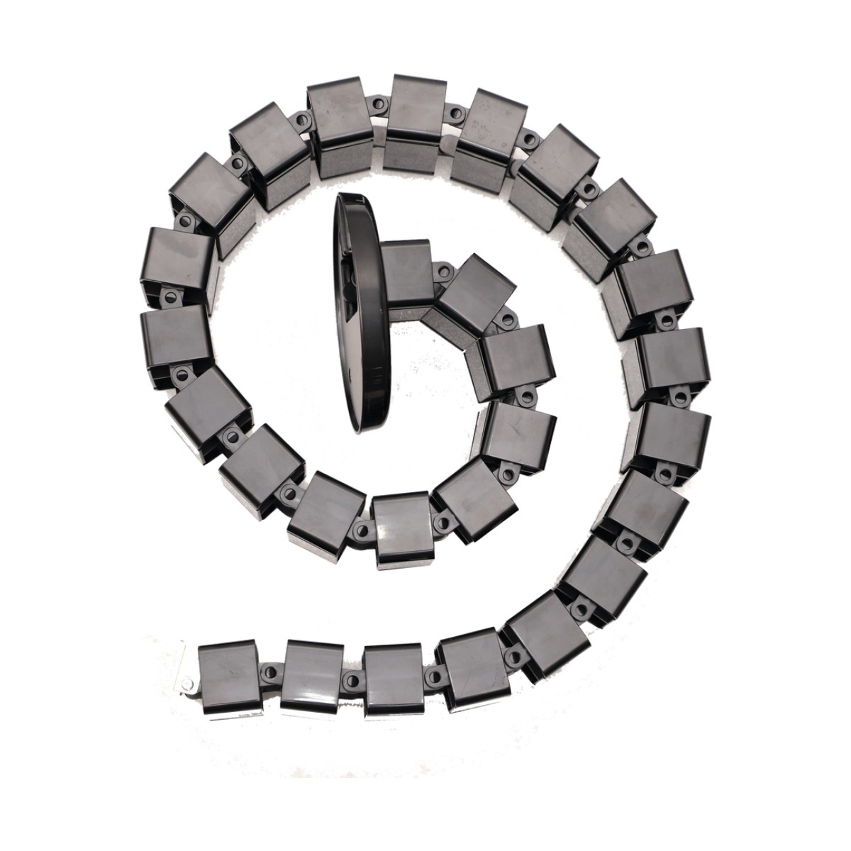 Portacable de Tipo Cadena para Escritorio / Organizador de Cables Vertical Articulado / 1200 mm (47.24 Pulgadas) de Longitud / Evita que los Cables se Enreden o Tensen al Momento de Elevar la Altura