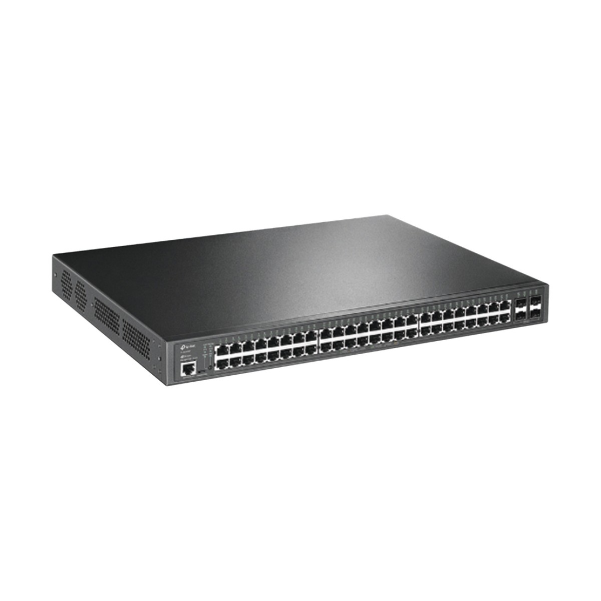 Switch L2+ Omada PoE+ / 48 Puertos PoE+ 10/100/1000 Mbps / 4 Puertos SFP 1G / 2 Puertos Consola (RJ45 y microUSB) / Administración Centralizada Omada o Stand-Alone / Multicast IGMP / Calidad de Servicio / Presupuesto PoE 384W / Montaje en Rack