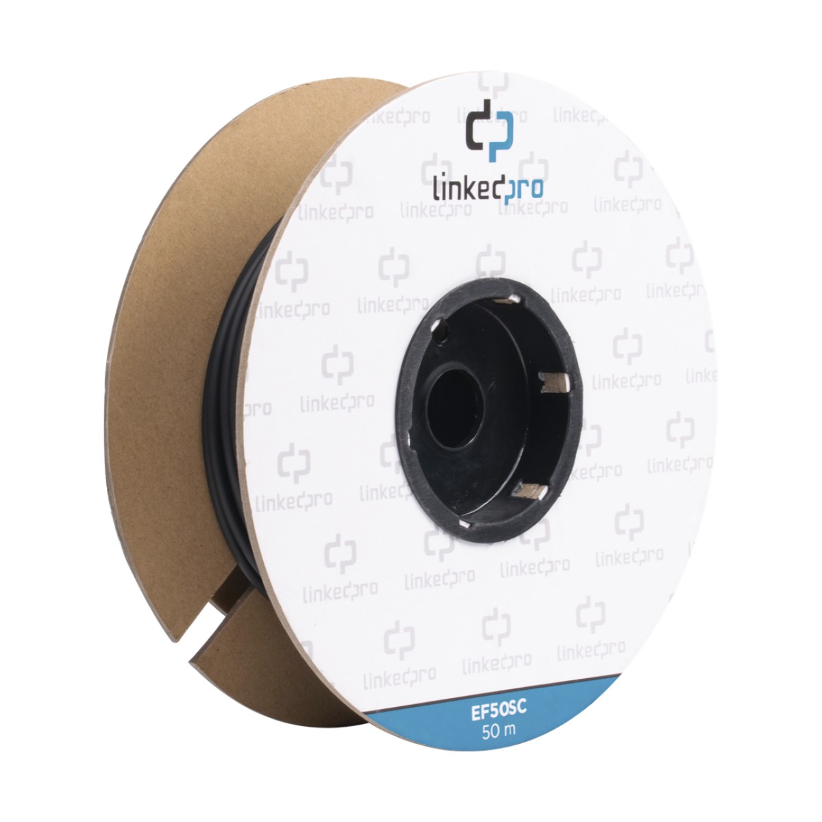 Carrete de Fibra Óptica Monomodo con Conectores SC-SC Duplex, Reforzada con Kevlar, de 50 Metros (164.04 Pies), Para Instalaciones Subterráneas por Tubería