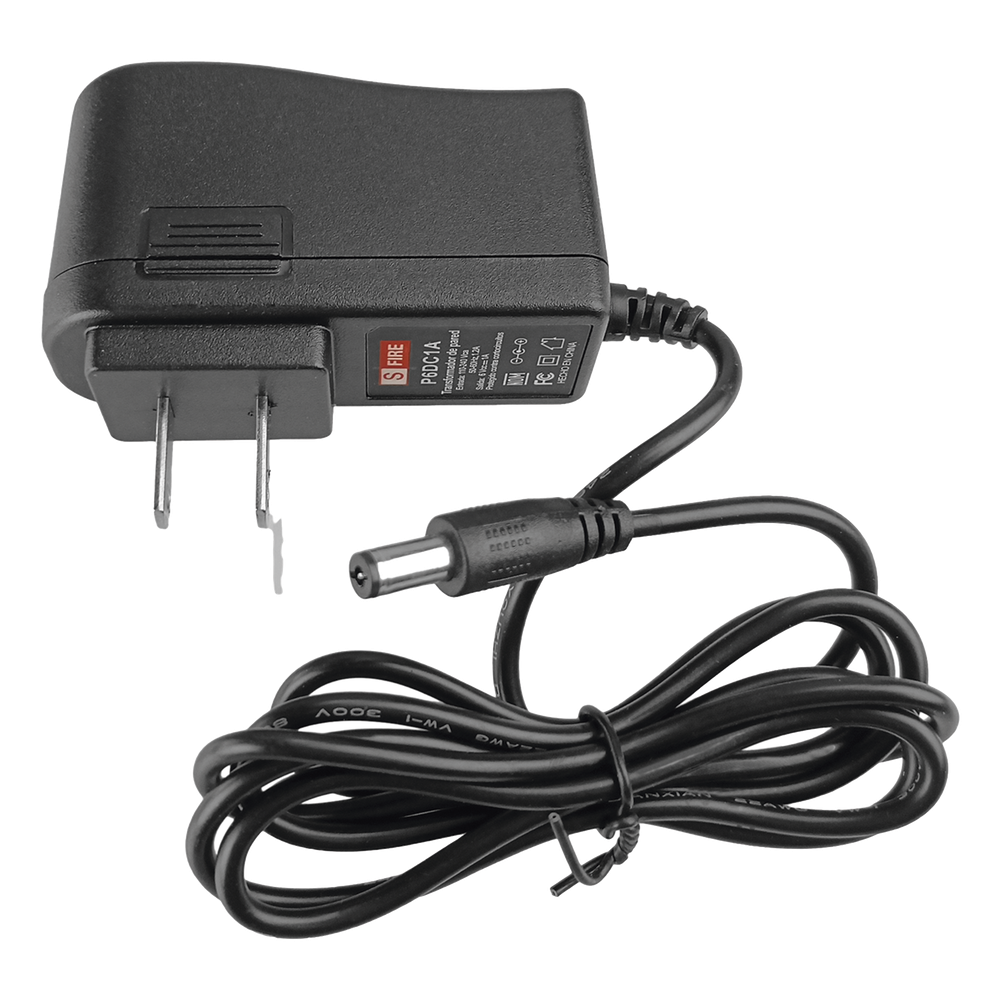 Fuente de Poder de 6 Vcc / 1 A / Voltaje de Entrada de 100-240 Vca / Para Usos Múltiples/  Video Vigilancia, Acceso, Asistencia, Alarmas, Etc.