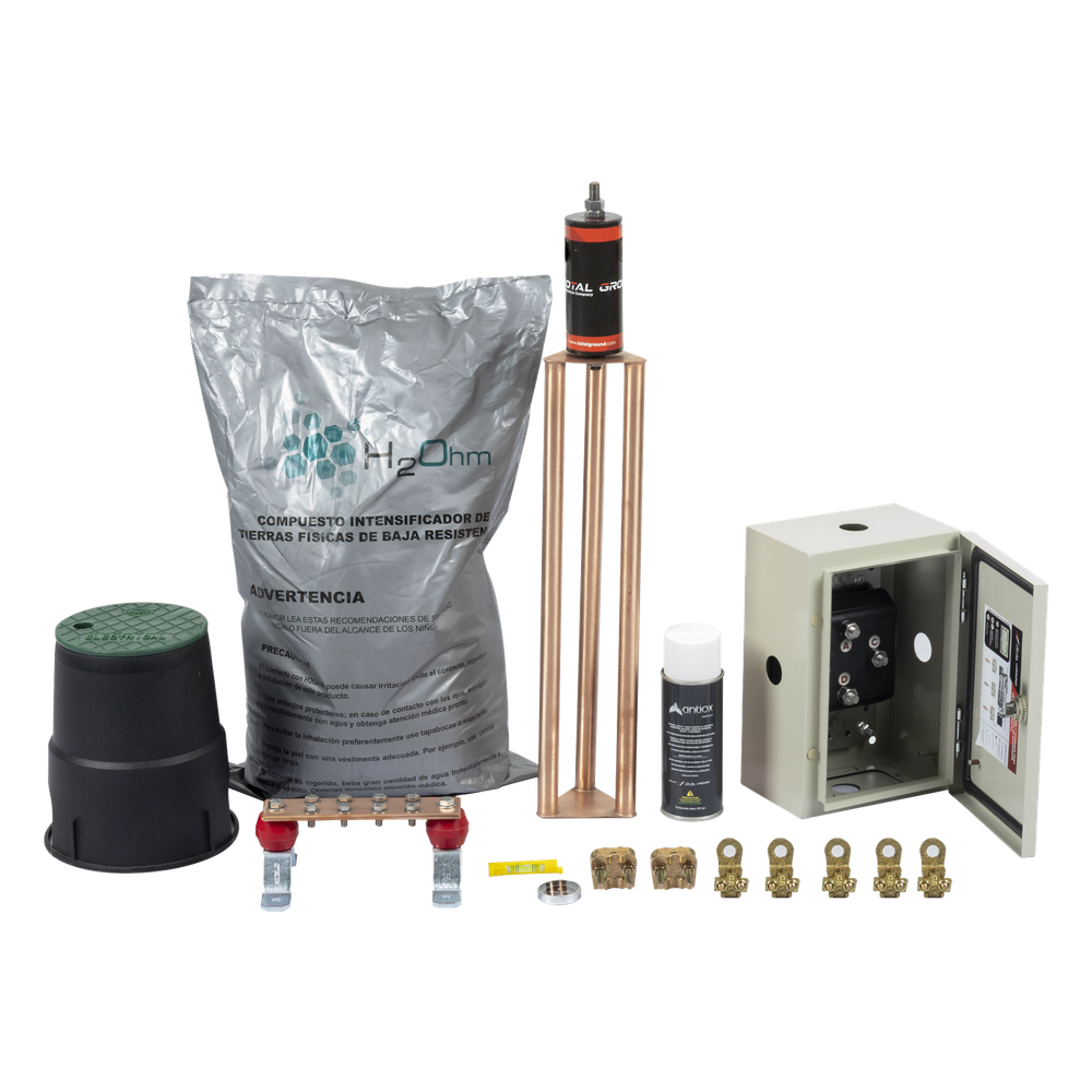 Kit de Tierra Física modelo TG100K con Electrodo Magnetoactivo 67 x 17 cm, capacidad Max: 100 AMP