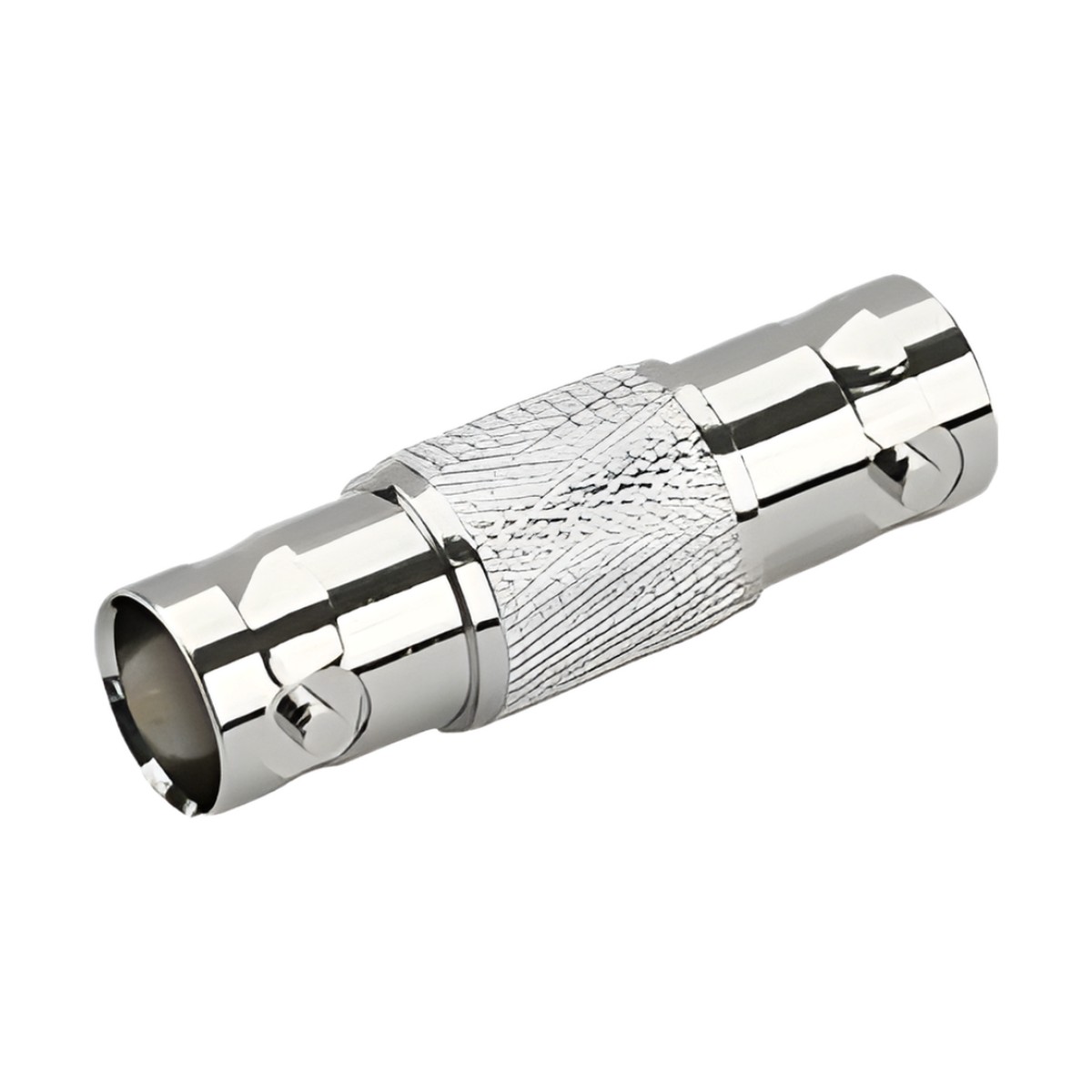 Adaptador Tipo Barril para 75 Ohm, de Conector BNC Hembra a BNC Hembra, Níquel/ Oro/ Teflón.