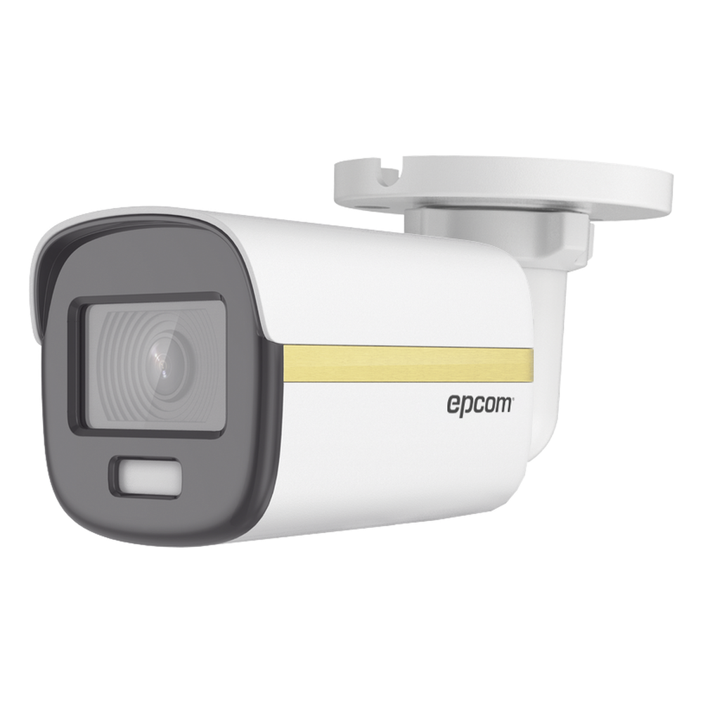 Bala TURBOHD 4K / Imagen a color 24/7 / Lente 2.8 mm / METAL / Luz Blanca 20 mts / Exterior IP67 / WDR 130 dB