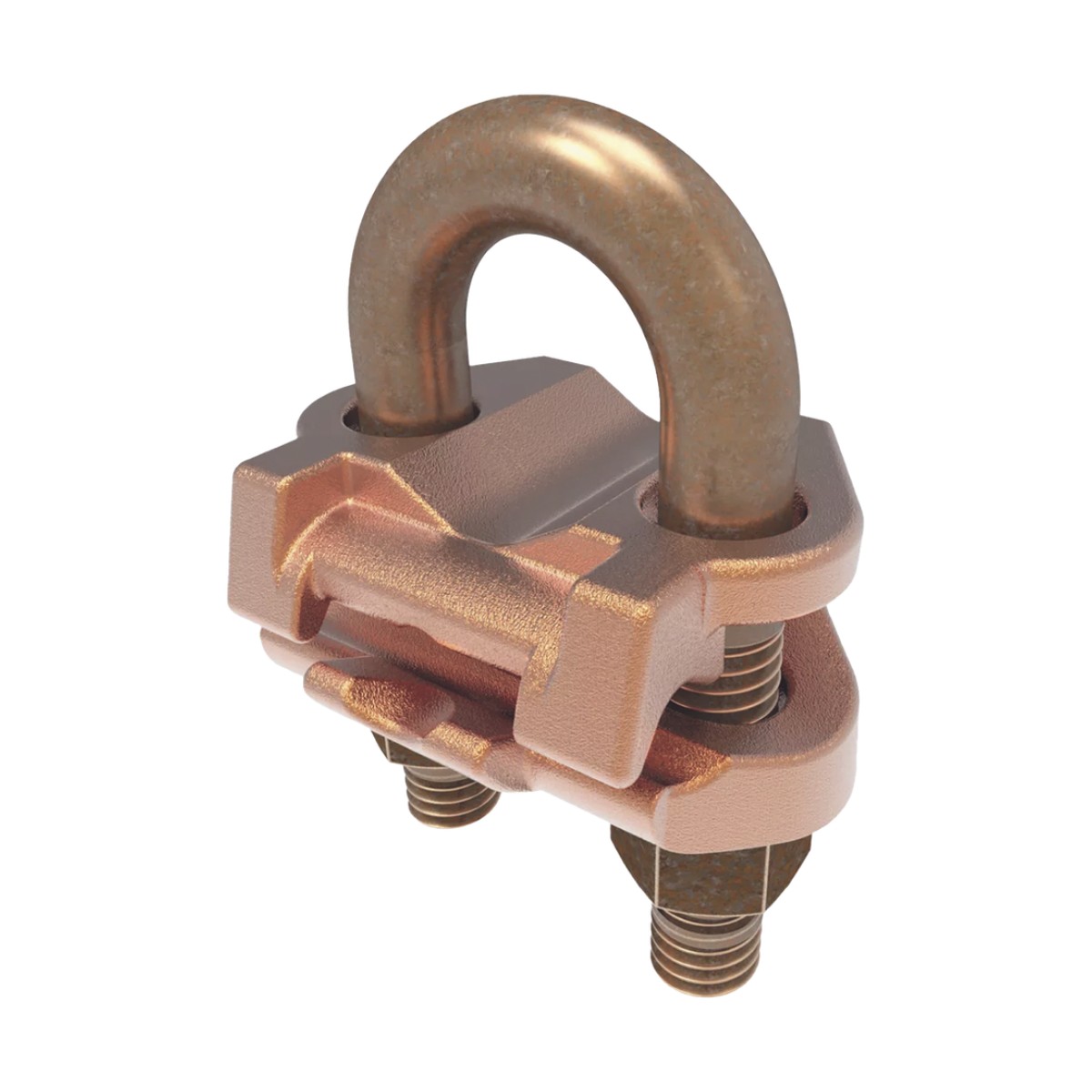 Conector Mecánico para Cable Calibre 4 a 2/0 AWG / Paralelo o 90° a Tubo de 3/8" o Varilla de 5/8" - 3/4".