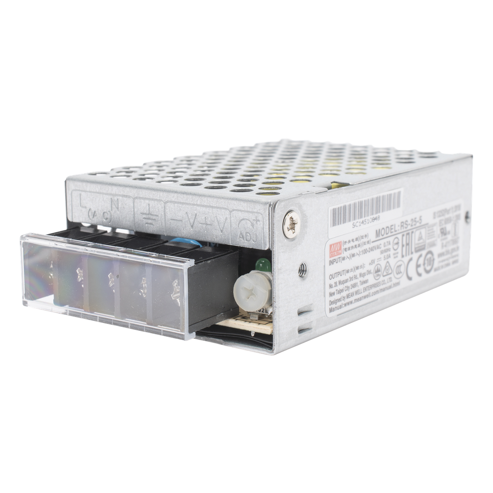 Fuente de Poder Industrial Conmutada 25W de Potencia, 5Vcc, 5A