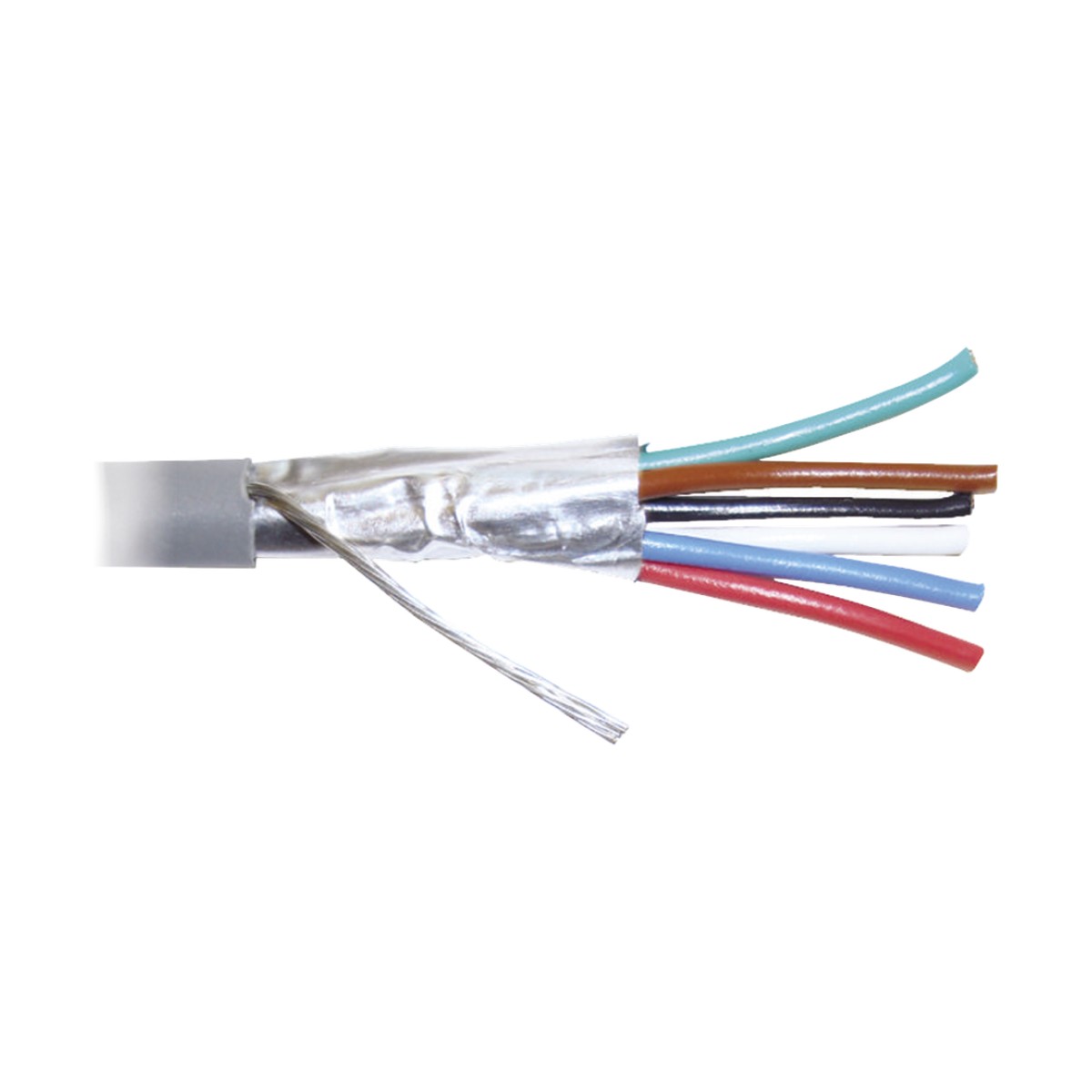 Bobina de 305 Metros (1000 Pies) de Cable 8 Conductores, 22 AWG, Tipo CMR, de Color Gris para Aplicaciones en Alarmas de Intrusión /Control de Acceso/Interfonos y TV Porteros/Automatización/Audio y Voceo.