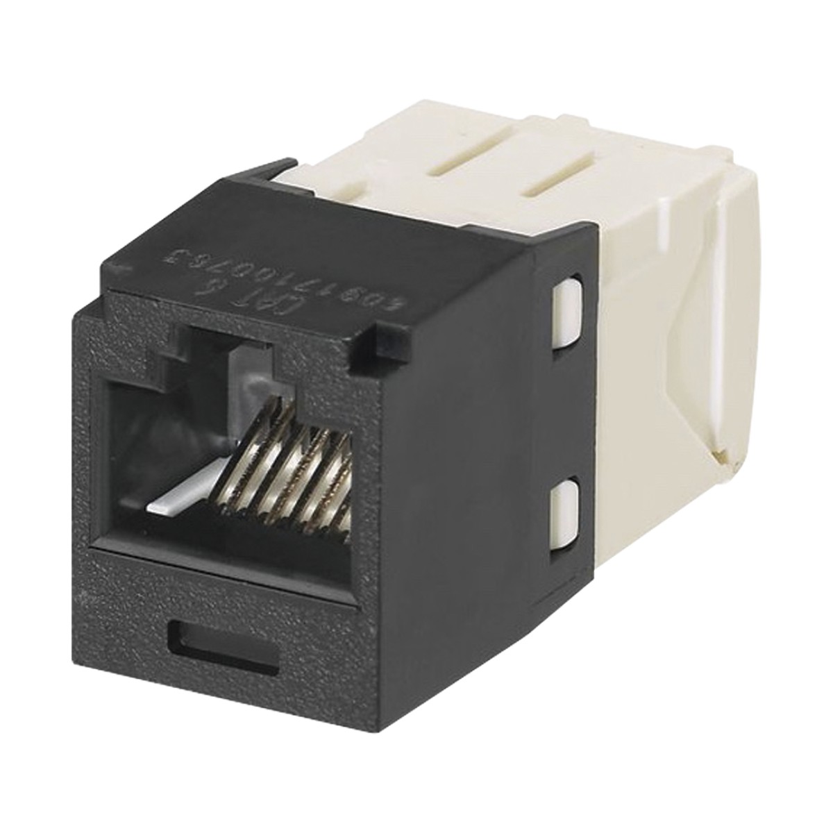Conector Jack RJ45 Estilo TG, Mini-Com, Categoría 6, de 8 Posiciones y 8 Cables, Color Negro
