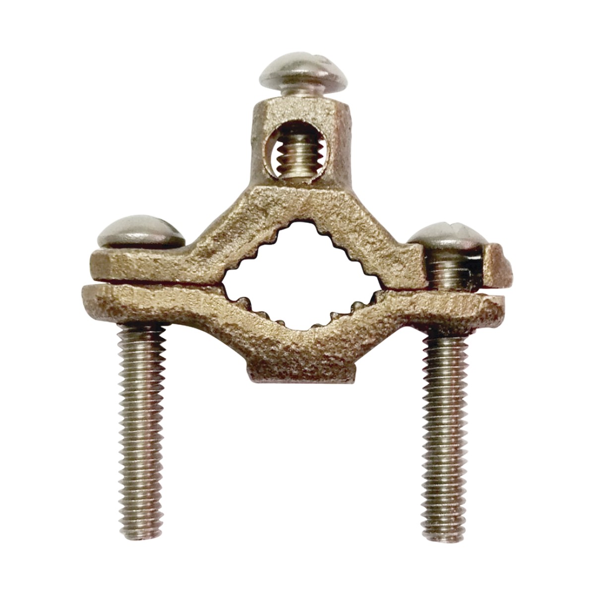 Conector Tubo a Cable / Bronce 100% / Tubo hasta 1 1/4 in / Cable 4 AWG / Aterrizaje Torres TZ / Sin Soldadura