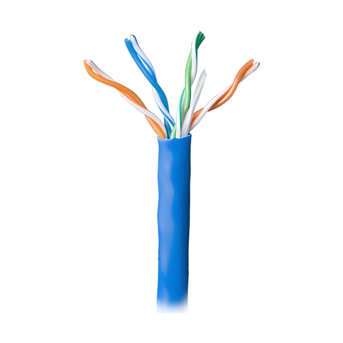 Bobina de 305 Metros (1000 Pies) Cable Par Trenzado Nivel 5 (CAT 5e) / CMR / Color Azul / 4 Pares de Conductores Sólidos de Cobre AWG 24 / Para Aplicaciones de CCTV, Redes de Datos, IP Megapixel, Control RS485