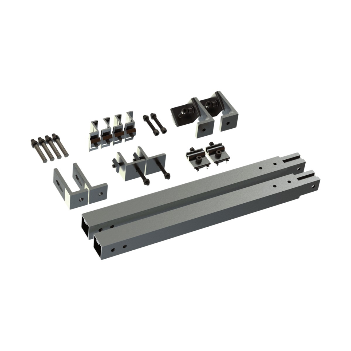 Caja de accesorios de aluminio  anodizado para montaje VEKTOR8R1M , arreglo 1X4 para techo