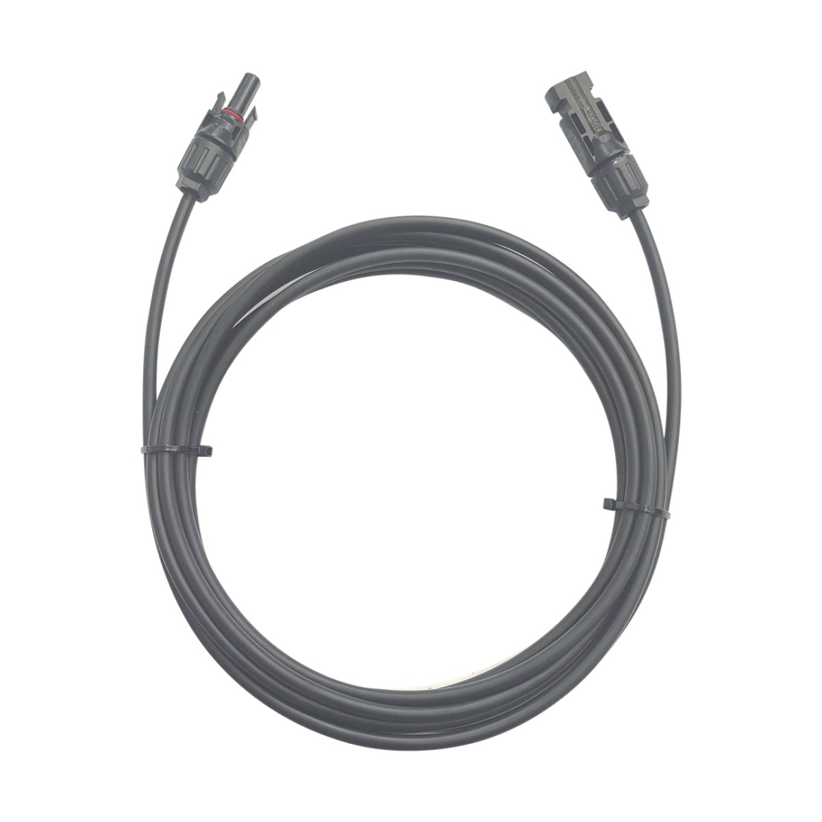 Cable Fotovoltaico / 1 metro / Color Negro / Calibre 10 AWG / Terminal MC4-Macho y Hembra en  ambos extremos