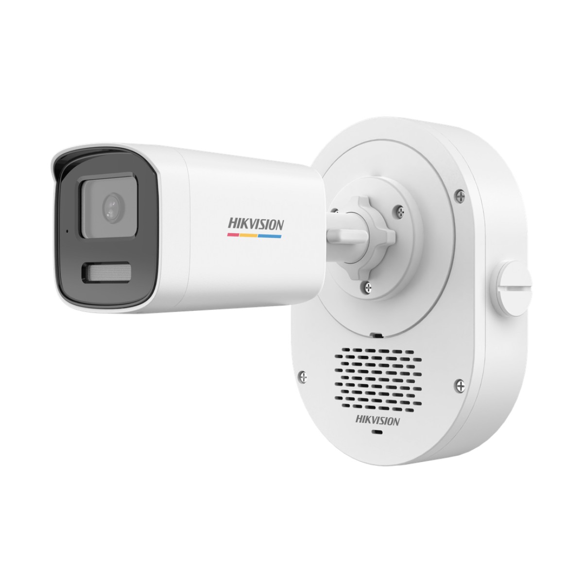 Bala IP 4 Megapixel / ColorVu 3.0 + SoundMax / Lente 4 mm / Dual Light 50 mts (164 ft) IR + Luz Blanca / Bocina + Micrófono Integrados / Luz Estroboscópica Rojo-Azul / AcuSense Lite / Exterior IP67 / WDR 120 dB / PoE / Micro SD
