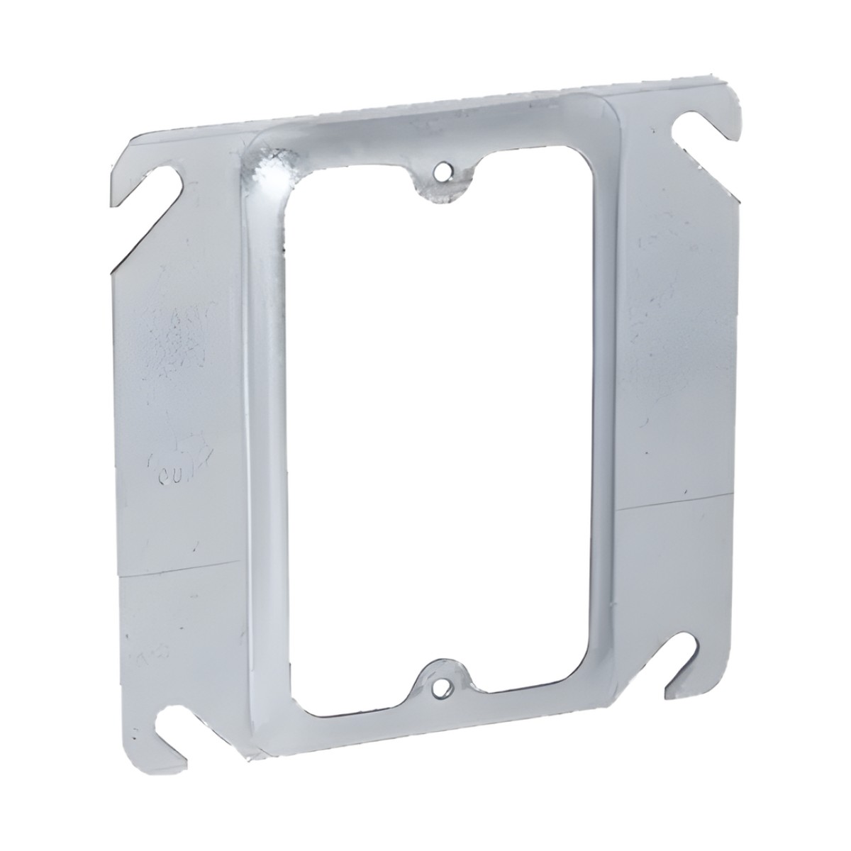 Sobretapa Cuadrada de 4" de Acero Galvanizado con realce de 1/4".