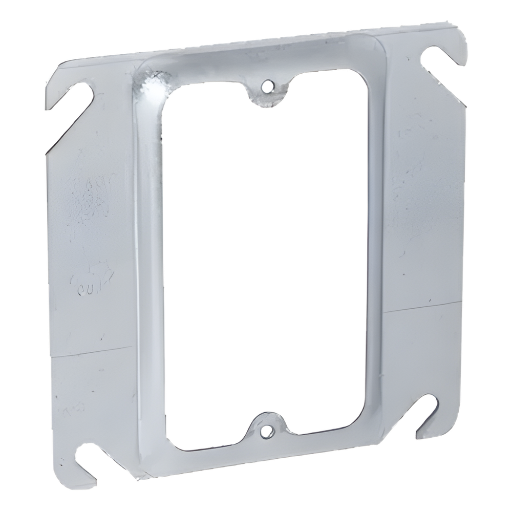 Sobretapa Cuadrada de 4" de Acero Galvanizado con realce de 1/4".