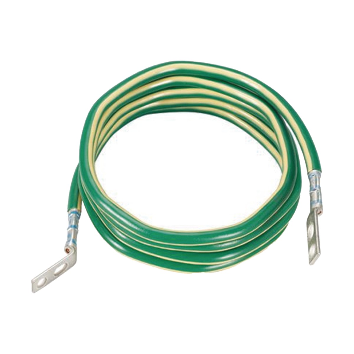 Jumper para Aterrizar Equipos, 6 AWG, con Terminal Doblada a 45 Grados (LCC6-14JAWH-L) Para Conexión a Tierra y Terminal Recta (LCC6 - 14JAW-L) Para Equipos , 2.4 m de Largo